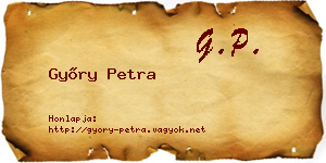 Győry Petra névjegykártya